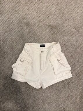 XS white fox white jean shirt